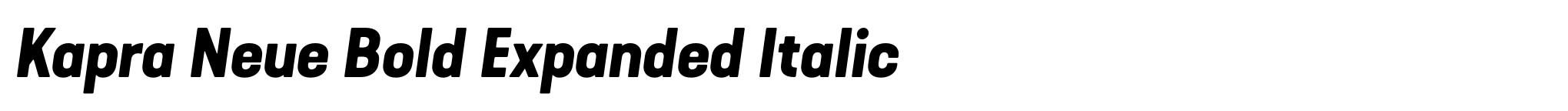 Kapra Neue Bold Expanded Italic image